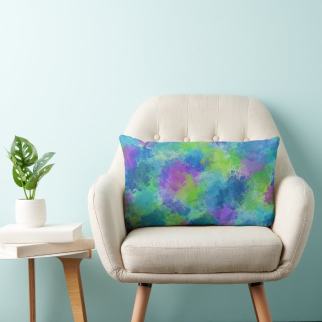 Hydrangeas Abstrakt Lumbarkudde (Stol)