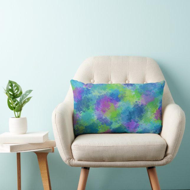 Hydrangeas Abstrakt Lumbarkudde (Stol)