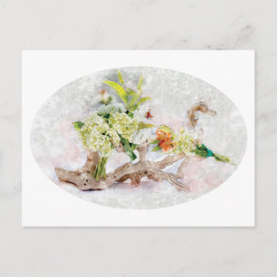Hydrangeas Bella Watercolor Postcard Vykort