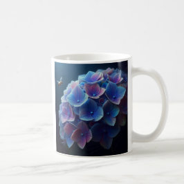 Hydrangeas Blommigt Lila och Blue Kaffemugg
