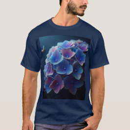 Hydrangeas Blommigt Lila och Blue T Shirt