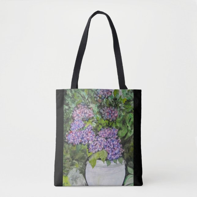 Hydrangeas Blommor Handväskor Tygkasse (Framsida)