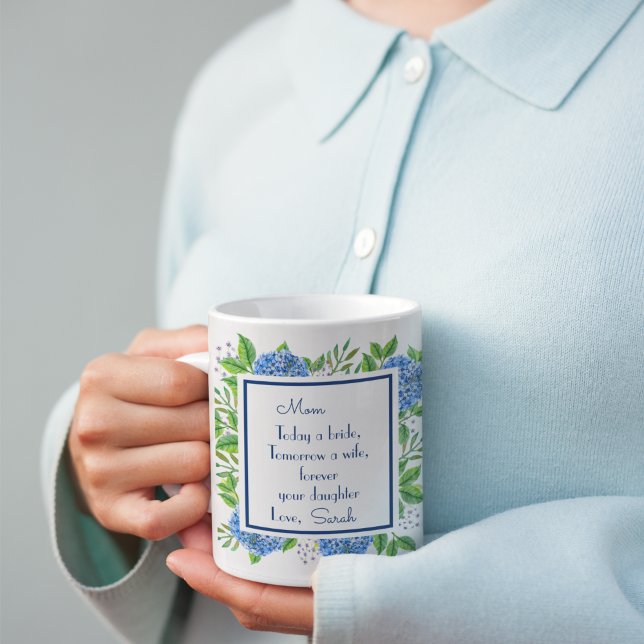 Hydrangeas Brudens Mor Gåvor Från Bruden Kaffemugg (Skapare uppladdad)