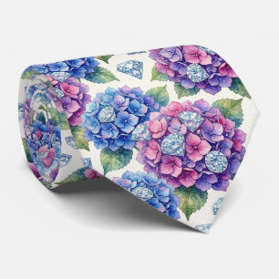 Hydrangeas & Diamonds Bröllop och evenemang hals Slips