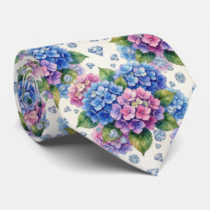 Hydrangeas & Diamonds Bröllop och evenemang hals Slips
