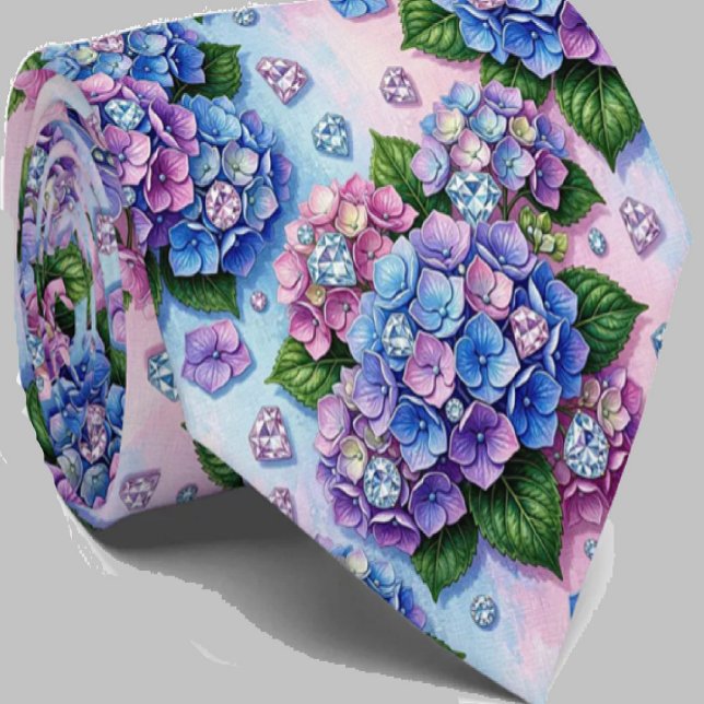 Hydrangeas & Diamonds | Bröllop och evenemang hals Slips (Skapare uppladdad)