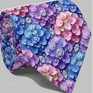 Hydrangeas & Diamonds Bröllop och evenemang hals Slips