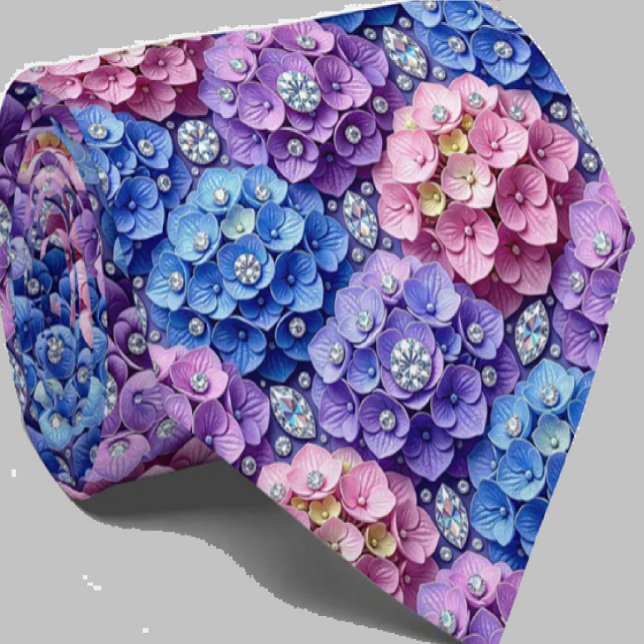 Hydrangeas & Diamonds | Bröllop och evenemang hals Slips (Skapare uppladdad)