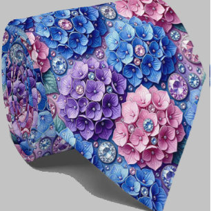 Hydrangeas & Diamonds Bröllop och evenemang hals Slips