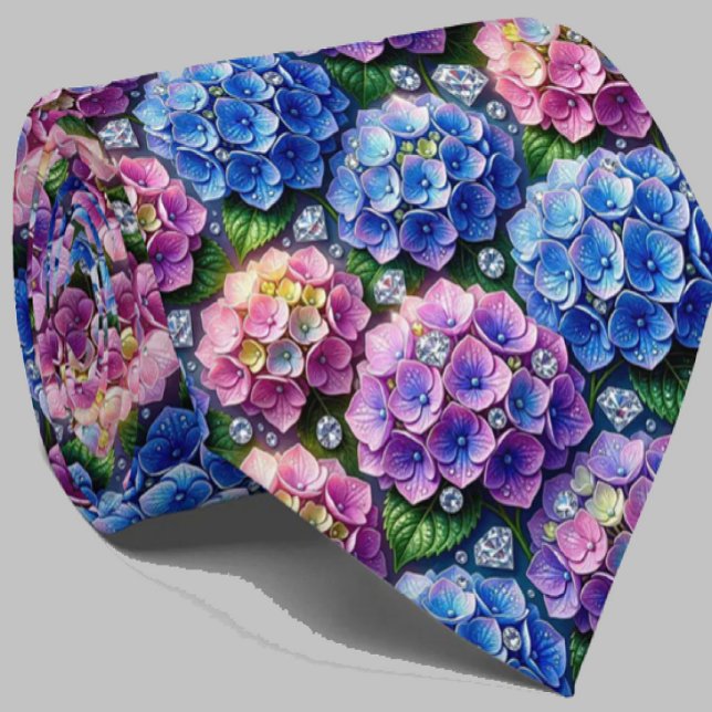 Hydrangeas & Diamonds | Bröllop och evenemang hals Slips (Skapare uppladdad)