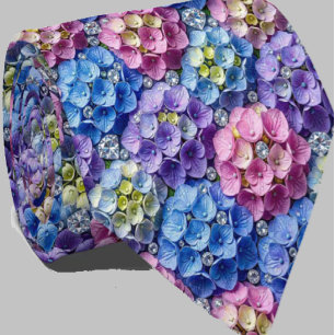 Hydrangeas & Diamonds   Bröllop och evenemang hals Slips