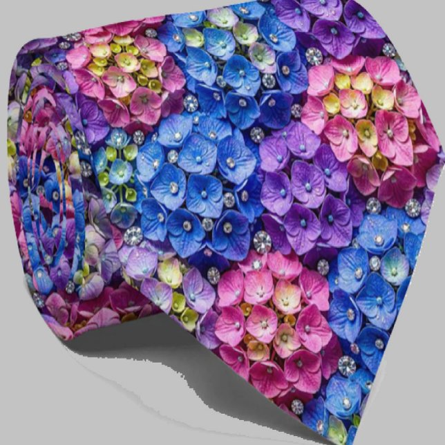 Hydrangeas & Diamonds | Bröllop och evenemang hals Slips (Skapare uppladdad)