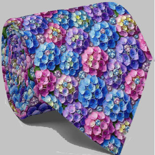 Hydrangeas & Diamonds Bröllop och evenemang hals Slips
