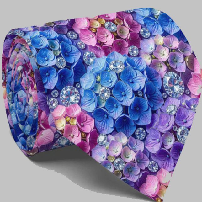 Hydrangeas & Diamonds | Bröllop och evenemang hals Slips (Skapare uppladdad)