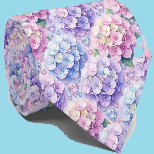 Hydrangeas & Diamonds | Bröllop och evenemang hals Slips (Skapare uppladdad)