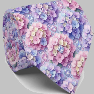 Hydrangeas & Diamonds   Bröllop och evenemang hals Slips