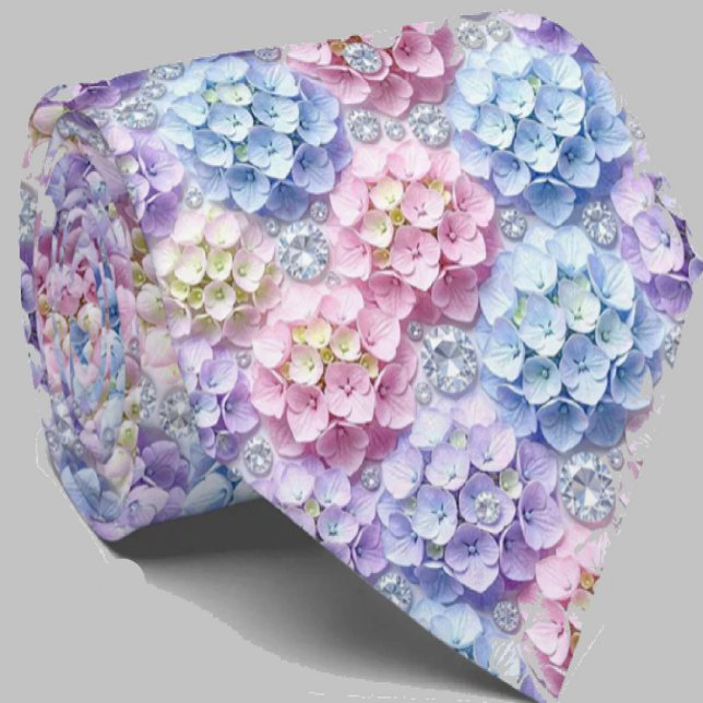 Hydrangeas & Diamonds | Bröllop och evenemang hals Slips (Skapare uppladdad)