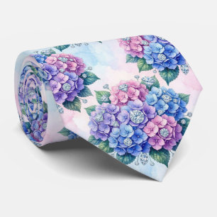 Hydrangeas & Diamonds Bröllop och evenemang hals Slips