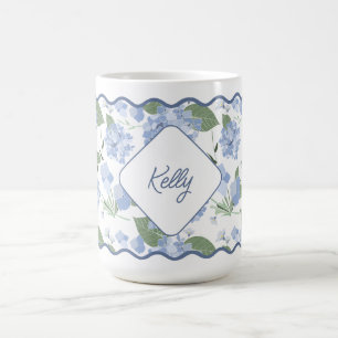 Hydrangeas Girly Classy Personlig Coastal Kaffemugg