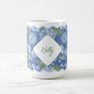 Hydrangeas Girly Delicate Personlig Coastal Kaffemugg