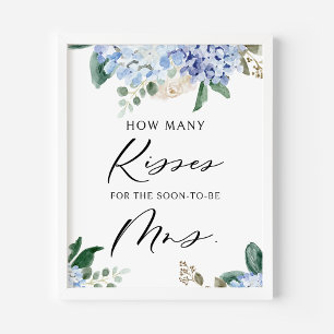 Hydrangeas Hur många Kisses för de kommande åren k Poster