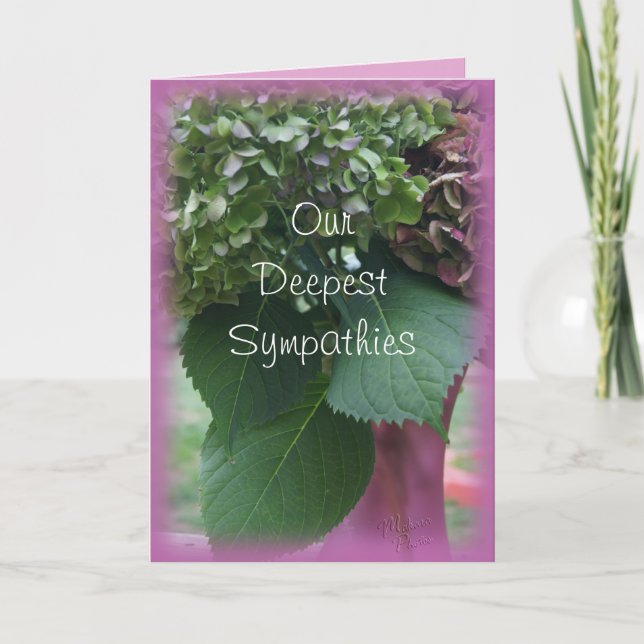 Hydrangeas i flera vas-anpassa alla tillfälle kort (Framsida)