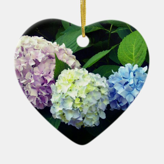Hydrangeas Julgransprydnad Keramik (Framsidan)