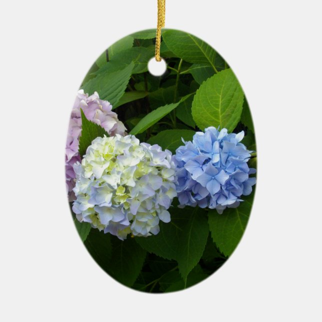 Hydrangeas Julgransprydnad Keramik (Framsidan)