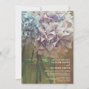 Hydrangeas Mason Burk Bröllop Inbjudningar