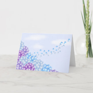 Hydrangeas och Butterflies Greeting Card Kort