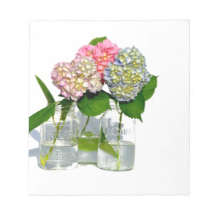 Hydrangeas och Mason burk Anteckningsblock