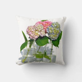 Hydrangeas och Mason burk Kudde