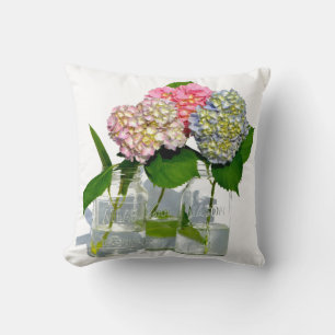 Hydrangeas och Mason burk Kudde