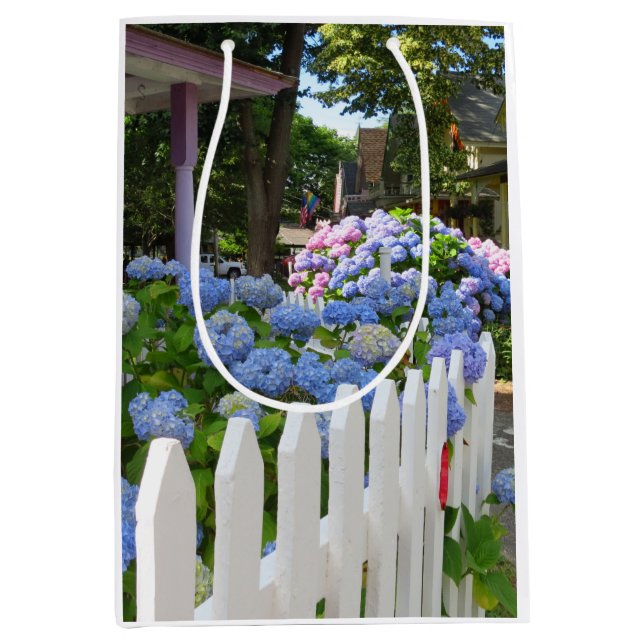 Hydrangeas och Picket Fence - Martha's Vineyard (Framsidan)