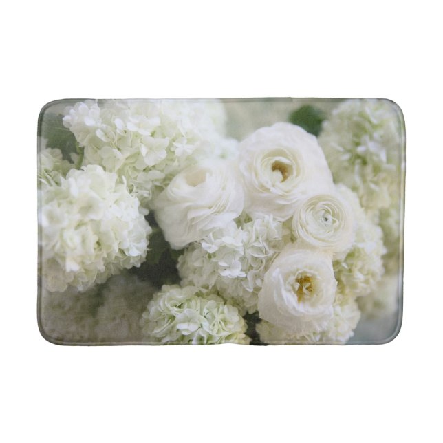 Hydrangeas och ranunculus badrumsmatta (Framsidan)