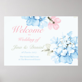 Hydrangeas Pastel Bloom Poster