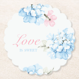 Hydrangeas Pastel Bloom Underlägg Papper