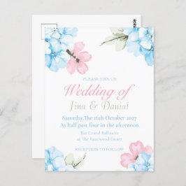 Hydrangeas Pastel Bloom Vykort