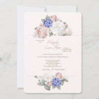 Hydrangeas, Peonies och Ro andra Bröllop