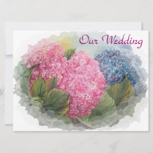 HYDRANGEAS RAM - bröllopsinbjudan Inbjudningar