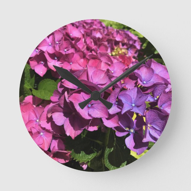 Hydrangeas Rund Klocka (Framsida)