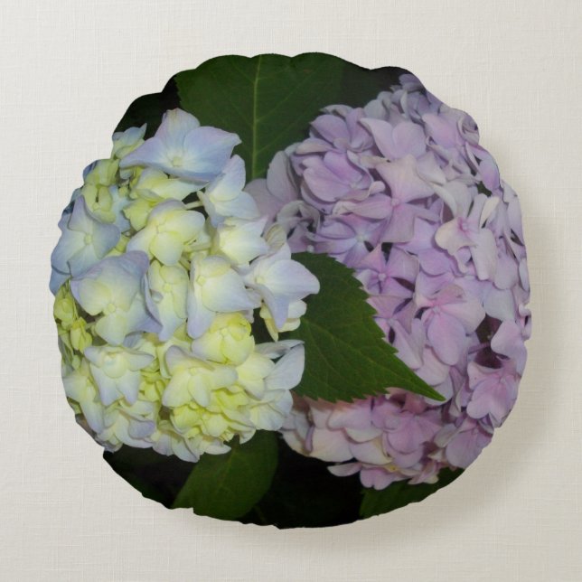 Hydrangeas Rund Kudde (Framsidan)