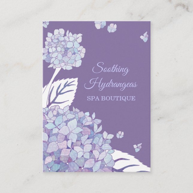 Hydrangeas Spa Boutique Visitkort (Framsida)