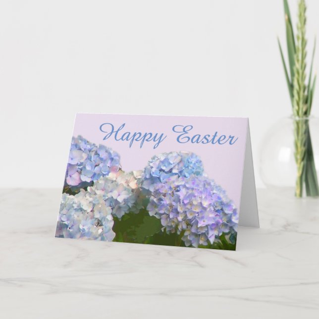 Hydrangeas stort teckensnitt Påsk-kort Helgkort (Framsida)