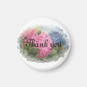 HYDRANGEAS tack för din bröllopsförmån Magnet