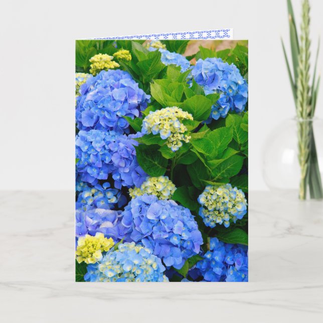 Hydrangeas Vänskap Card Kort (Framsida)