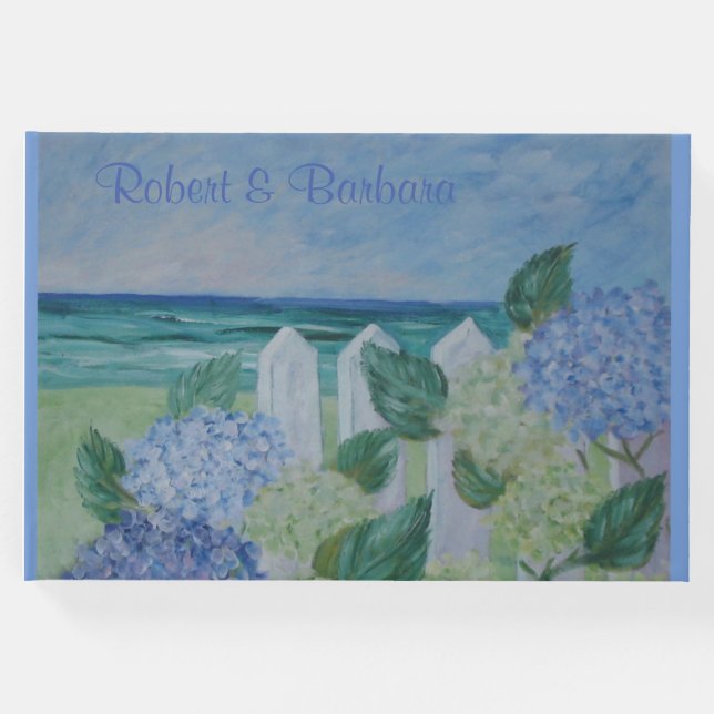 Hydrangeas vid havet gästböcker (Framsida)