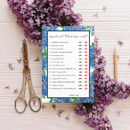 Hydrangeas Watercolor Gissa Vem Bröllopsduschspel