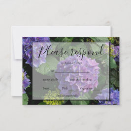 Hydrangeasblått lila blommigt blomsterträdgård OSA Kort