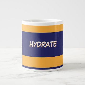 HYDRATE Logotyp Orange Mörkblå Rand Jumbo Mugg